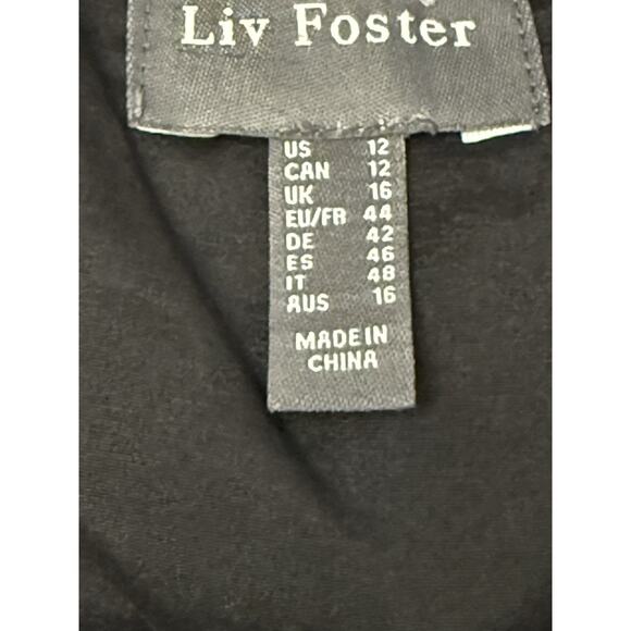 Liv Foster Black Sequined Bouclé Sleeveless Gown - Picture 12 of 15